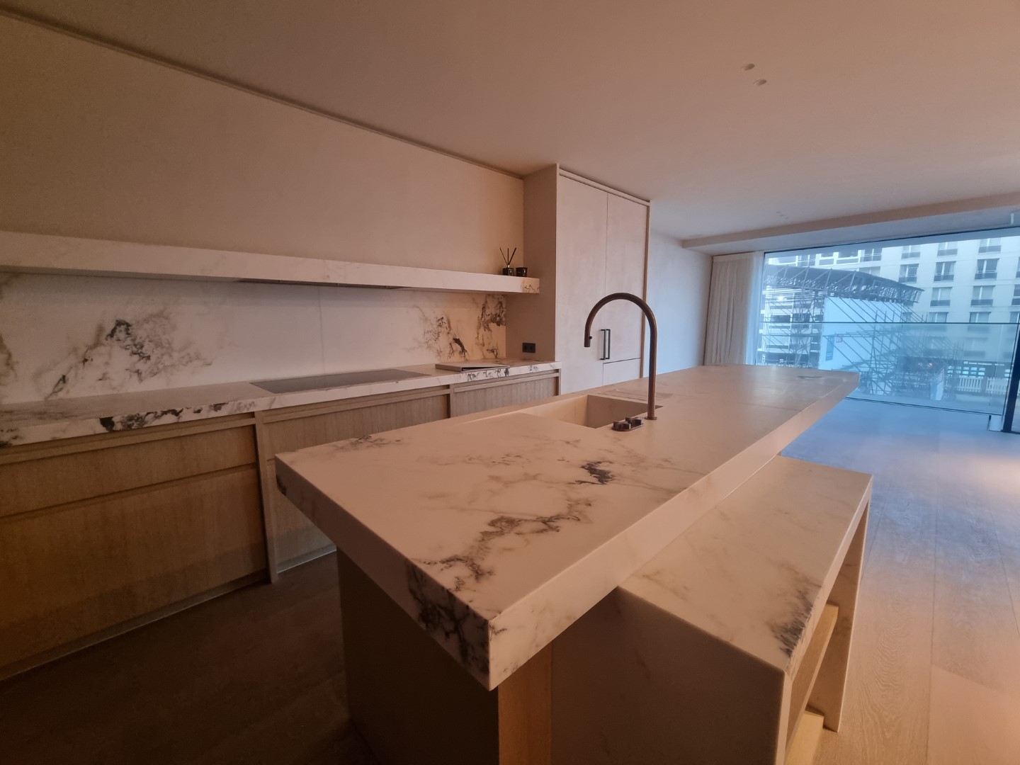 keuken kookeiland marmer
